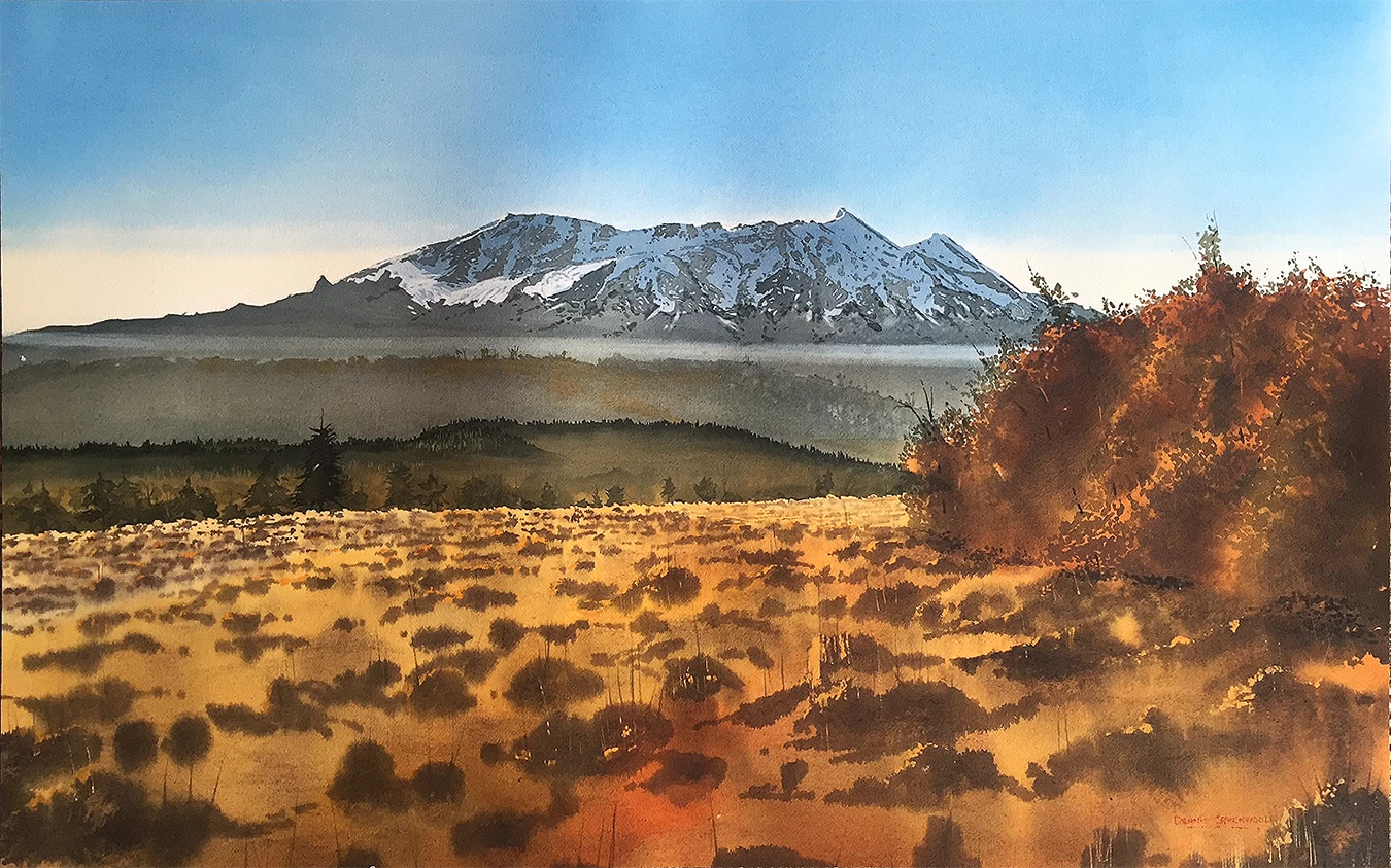 Mt. Ruapehu, from Erua painting