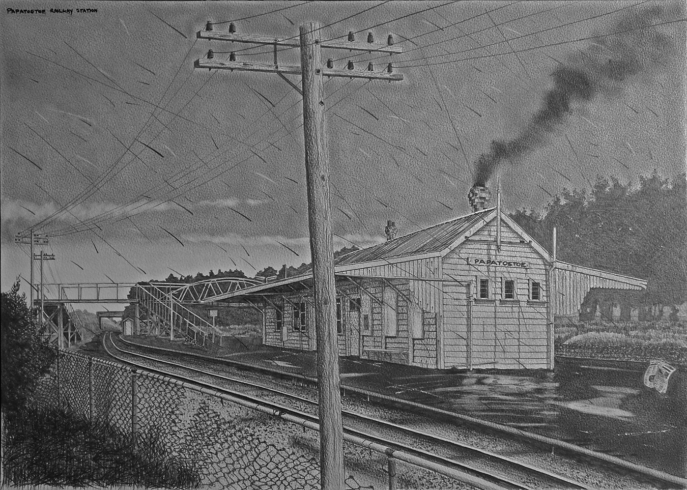 Papatoetoe railway station drawing