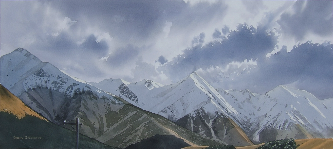 gathering storm, Southern Alps painting