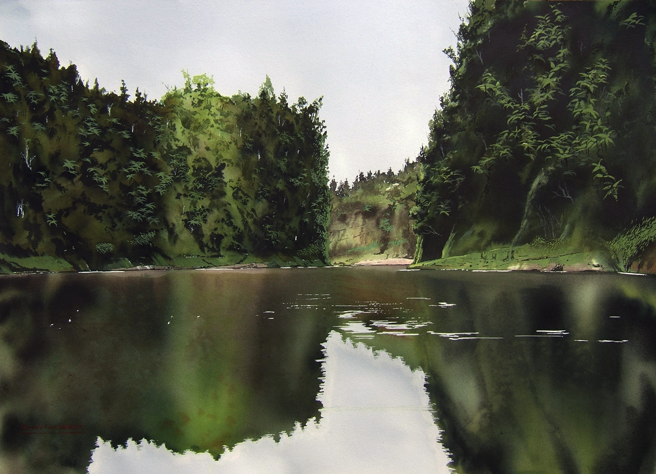 lower gorge, Whanganui River II painting